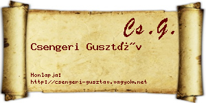 Csengeri Gusztáv névjegykártya