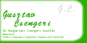 gusztav csengeri business card